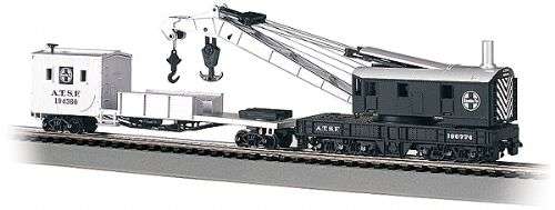 BACHMANN - N SCALE Train Tri-Level/Crane & Boom Sante Fe 46612